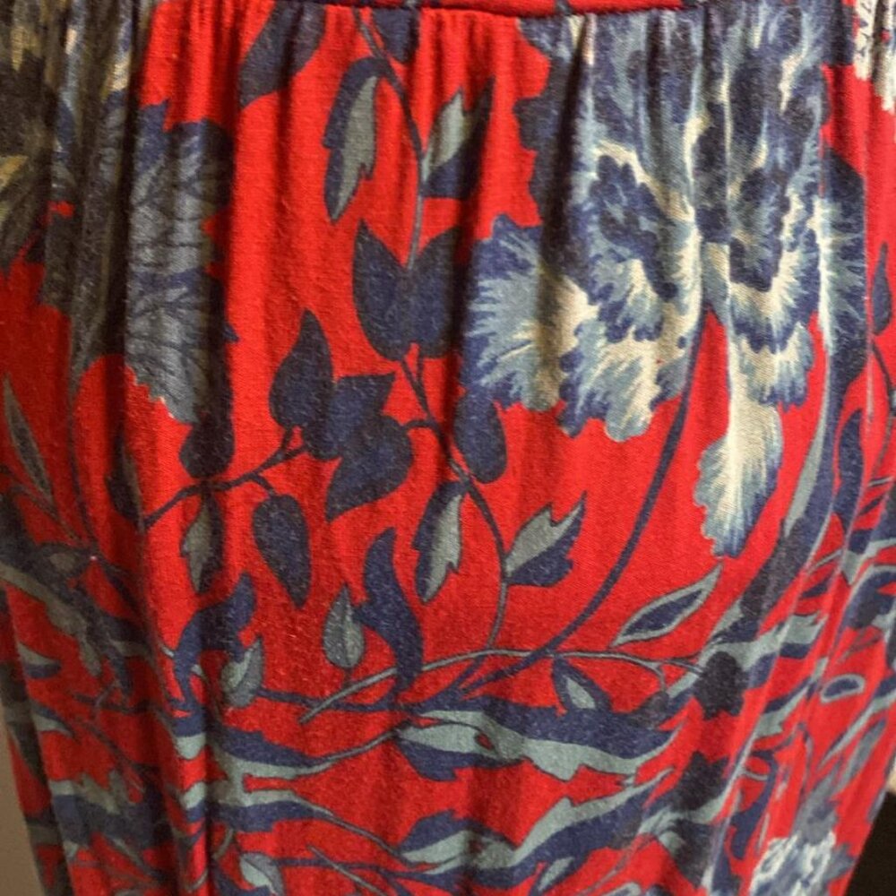 Free People MIDNIGHT GARDEN MAXI DRESS Red Floral Design - Picture 4 of 9